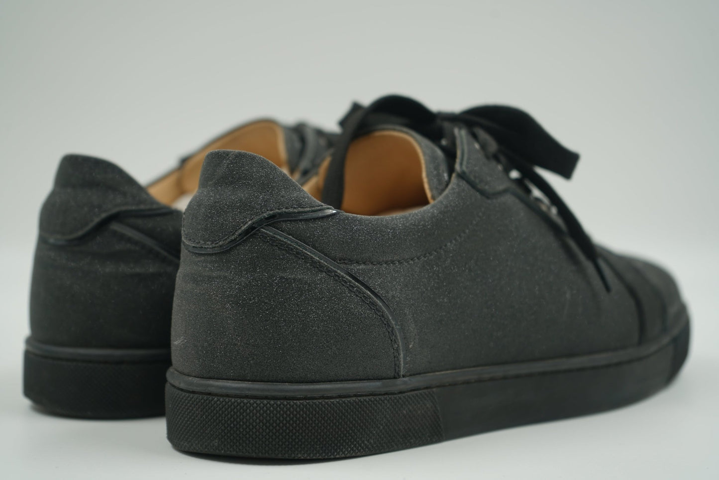 Christian Louboutin Black Glitter Lowtop Sneakers - Christian Louboutin - SecondPlace