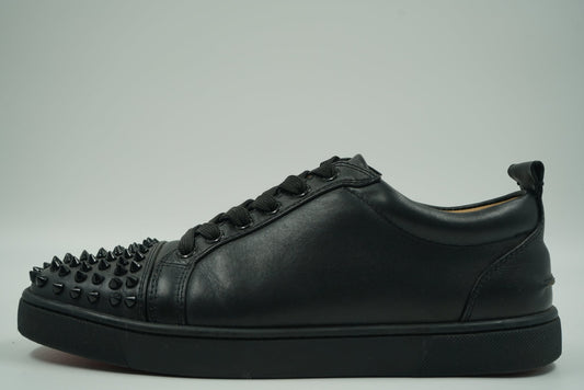 Christian Louboutin Louis Junior Spikes Calf Leather Black Sneakers - Christian Louboutin - SecondPlace