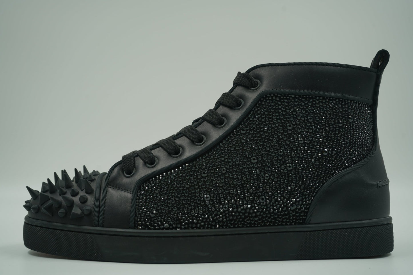 Christian Louboutin No Limit High Top Gold Black Sneakers - Christian Louboutin - SecondPlace