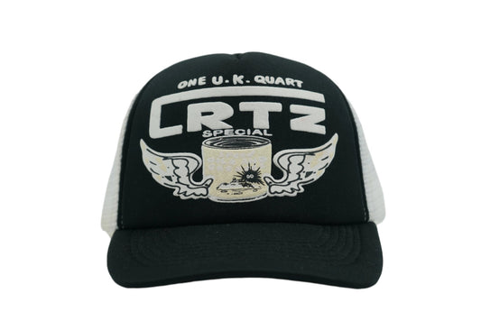 Corteiz Gasolina S23 Black White Trucker Cap - Corteiz - SecondPlace