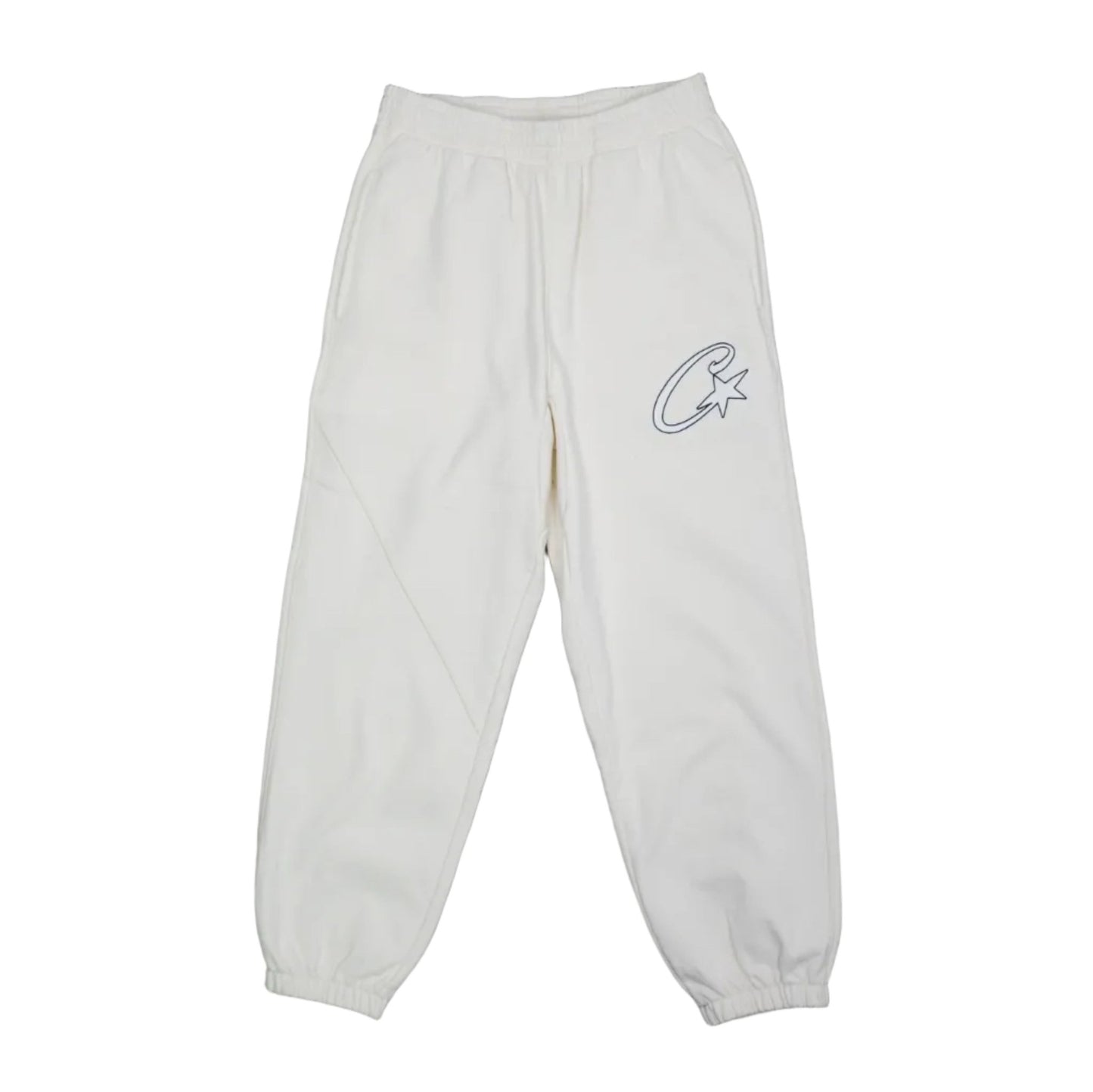 Corteiz Satin C Star Applique White Pants - Corteiz - SecondPlace