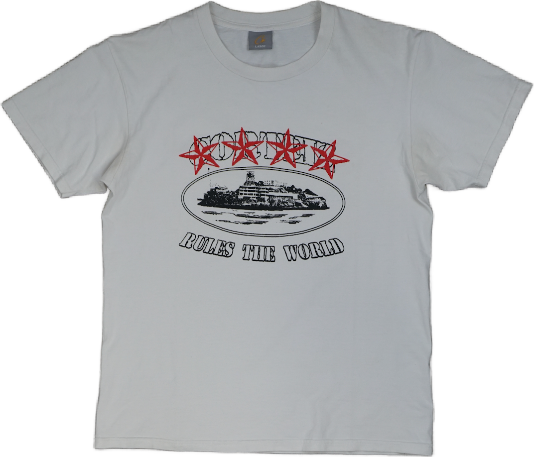 Corteiz Alcatraz White/Red T-Shirt