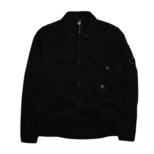 C.P Company Double Cest Strap Black Overshirt - C.P Company - SecondPlace