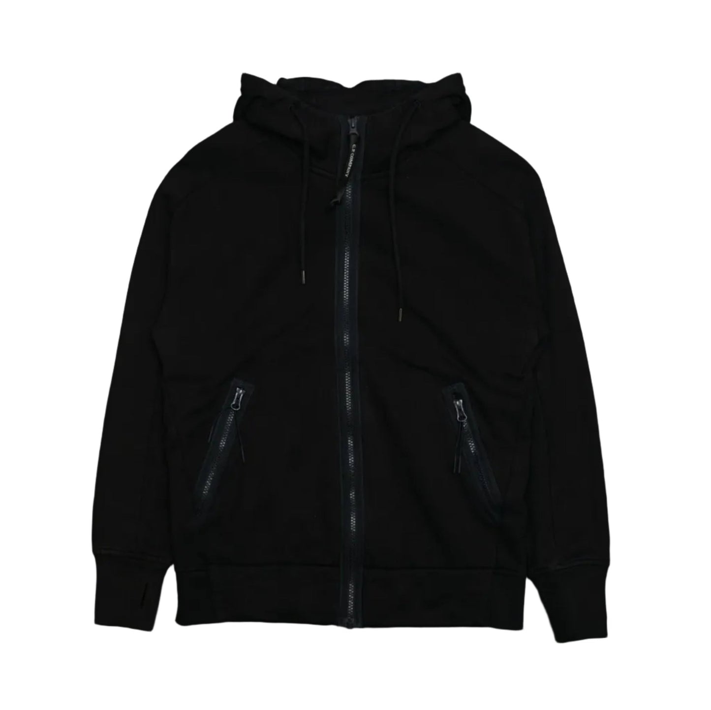C.P Company Double Zip Black Hoodie - C.P Company - SecondPlace