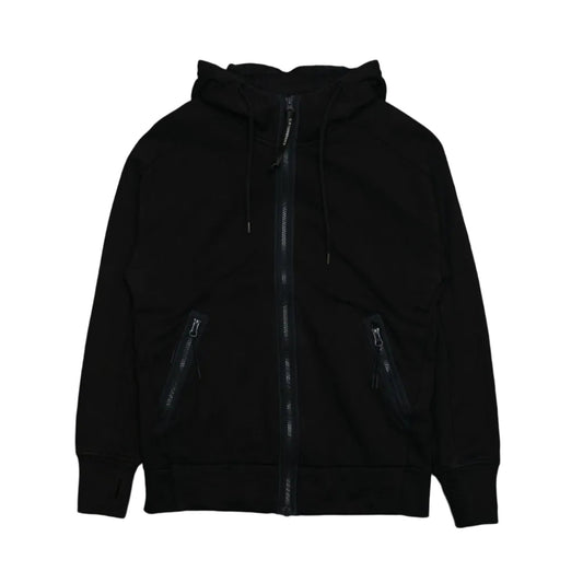 C.P Company Double Zip Black Hoodie - C.P Company - SecondPlace