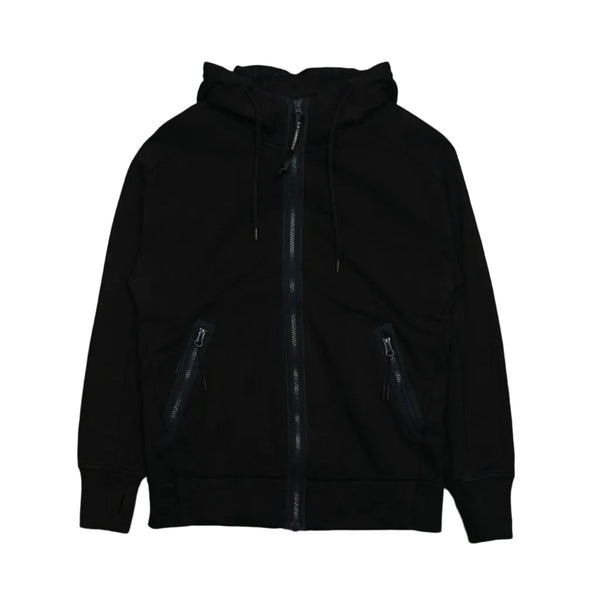 C.P Company Double Zip Black Hoodie