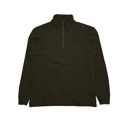 C.P Company Military Green Zip Longsleeve - C.P Company - SecondPlace