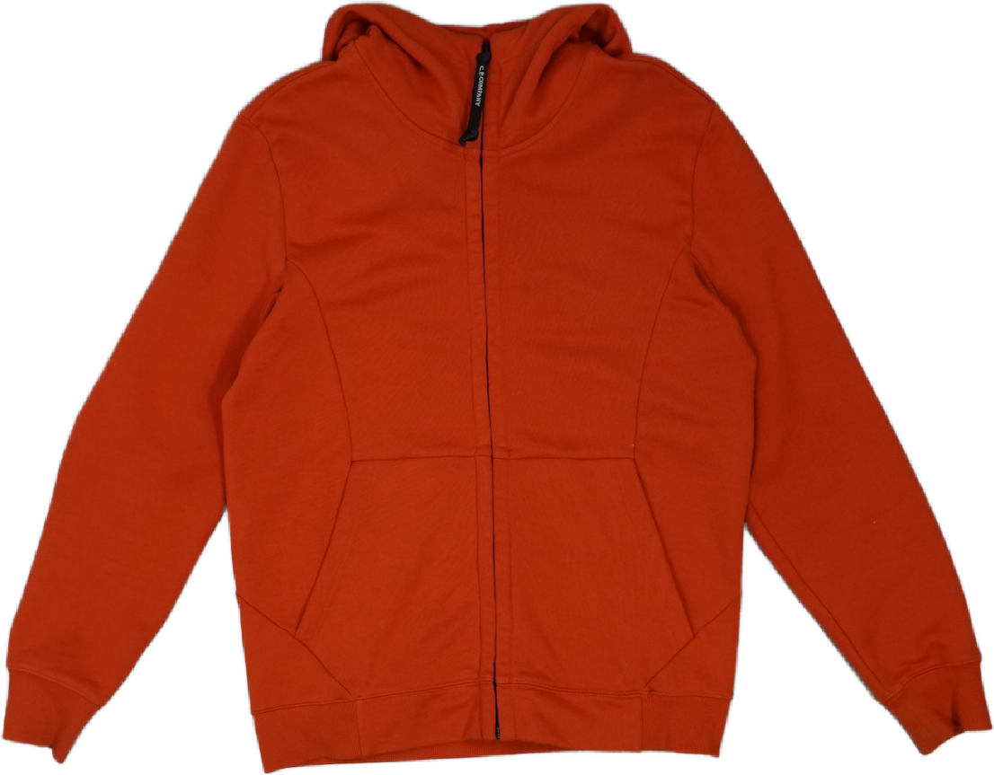 C.P Company Googles Orange Zip Hoodie