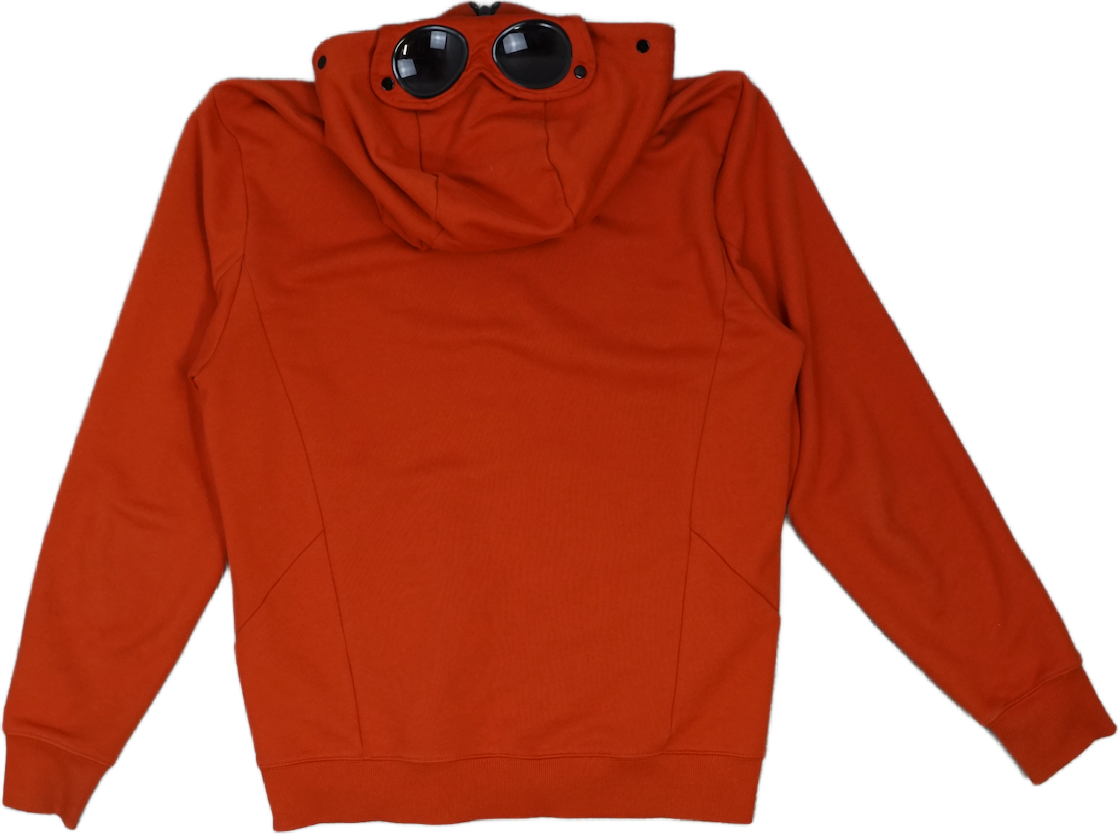 C.P Company Googles Orange Zip Hoodie