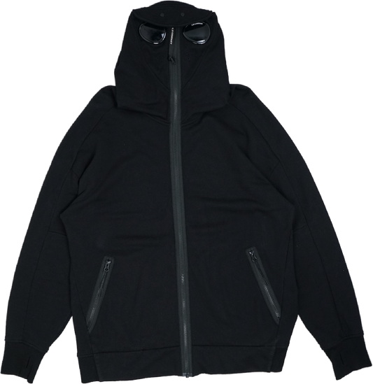 C.P Company Svart Zip Hoodie Googles