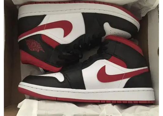 Air Jordan 1 Mid Black Gym Red