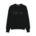 Dior Embroidered Galaxy Logo Black Knitwear Sweatshirt