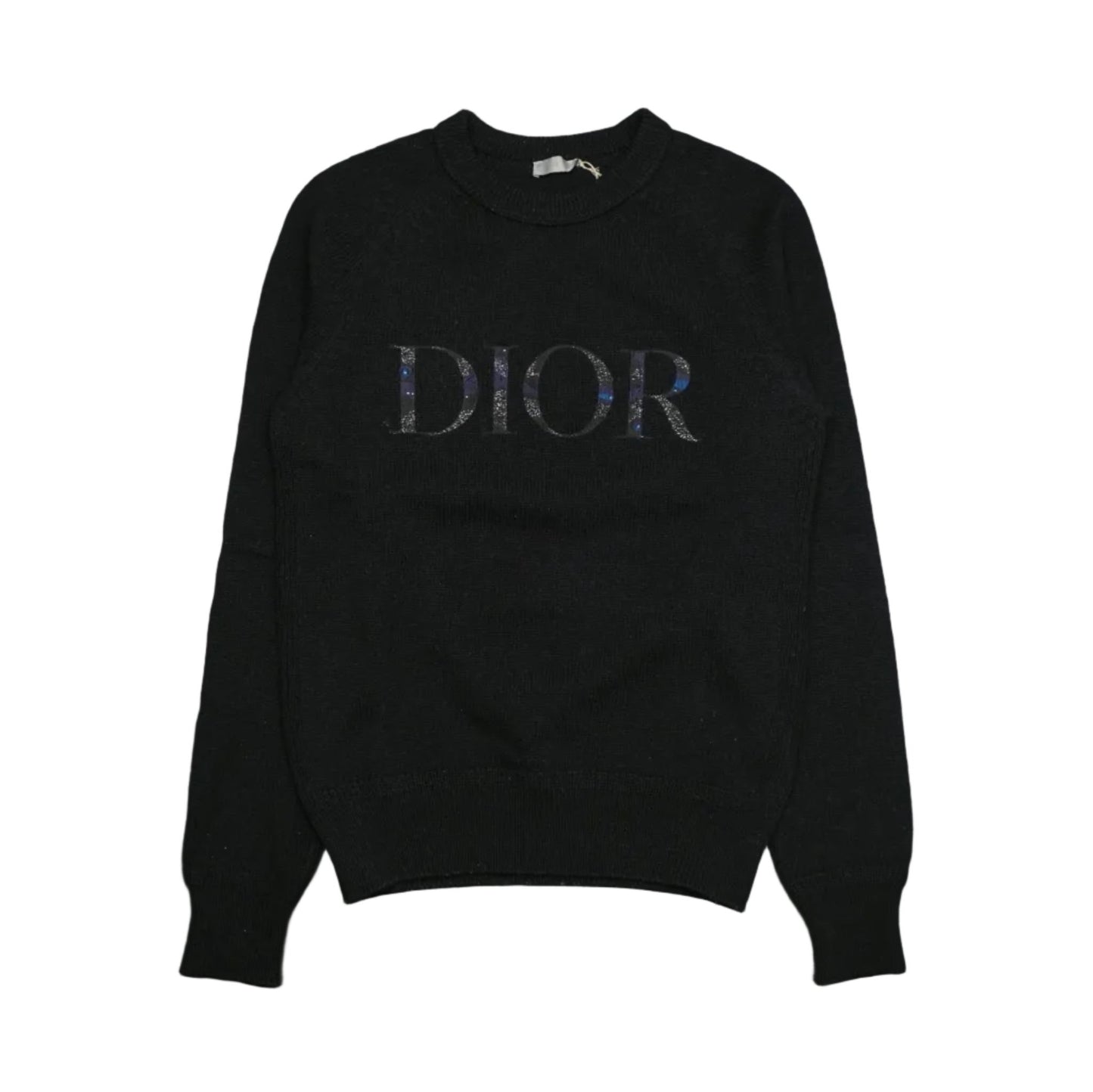 Dior Embroidered Galaxy Logo Black Knitwear Sweatshirt - Dior - SecondPlace