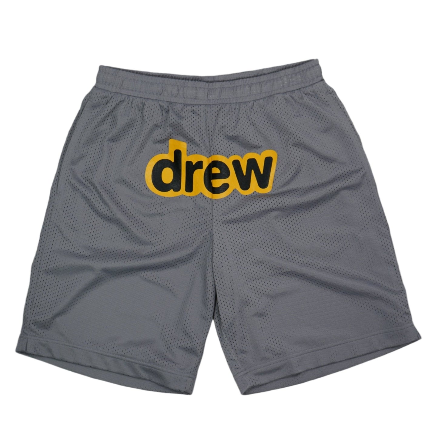 Drew Yellow Logo Grey Gym Shorts - Drew - SecondPlace