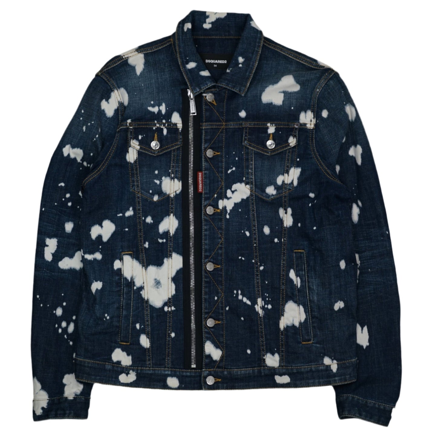 Dsquared2 Bleach Denim Zipper Jacket - Dsquared2 - SecondPlace