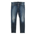 Dsquared2 Brown Patch Blue Distressed Jeans