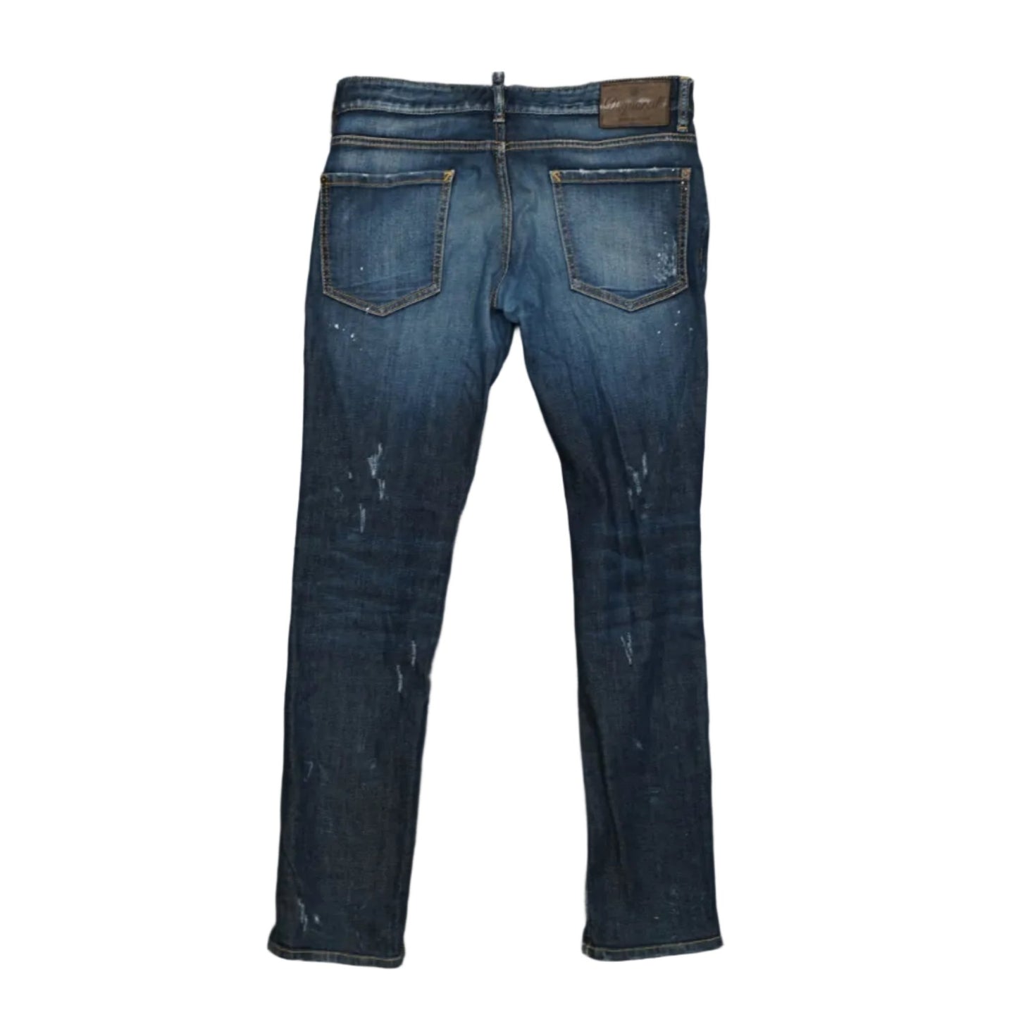 Dsquared2 Brown Patch Blue Distressed Jeans - Dsquared2 - SecondPlace