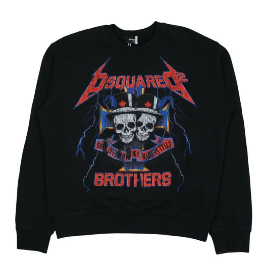 Dsquared2 Guns n Roses Black Crewneck - Dsquared2 - SecondPlace