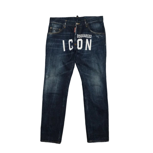 Dsquared2 Icon Logo Navy Blue Jeans
