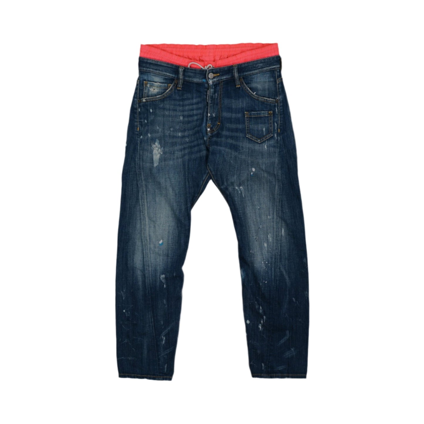 Dsquared2 Pink Shorts Blue/White Stains Blue Jeans - Dsquared2 - SecondPlace