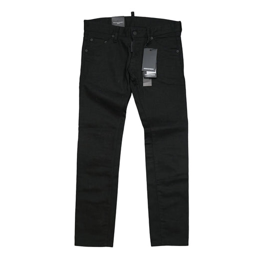 Dsquared2 Regular Clement Black Denim Jeans - Dsquared2 - SecondPlace