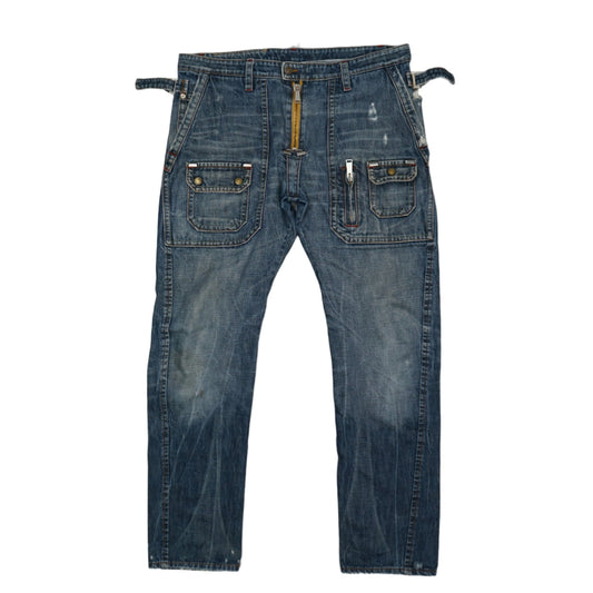 Dsquared2 Saith Logo Vintage Pocket Blue Jeans - Dsquared2 - SecondPlace