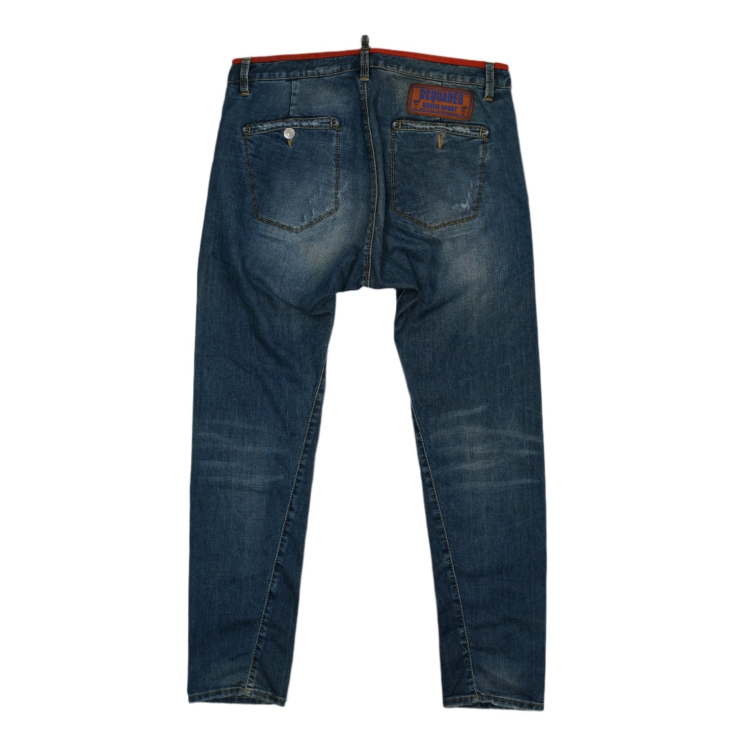 Dsquared2 Side Pockets Red Line Blue Jeans - Dsquared2 - SecondPlace