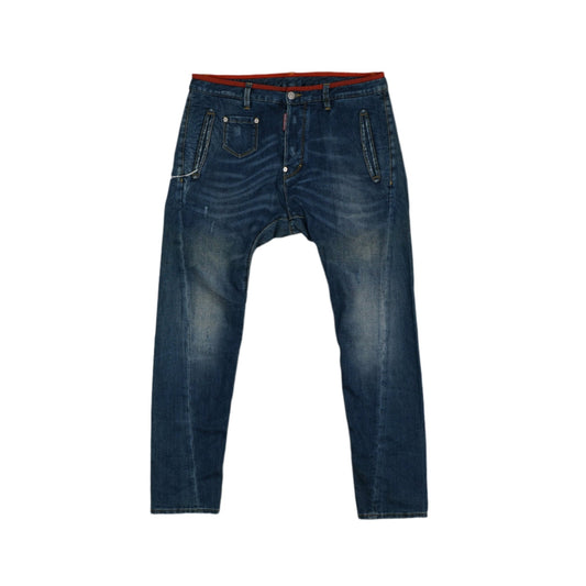 Dsquared2 Side Pockets Red Line Blue Jeans - Dsquared2 - SecondPlace