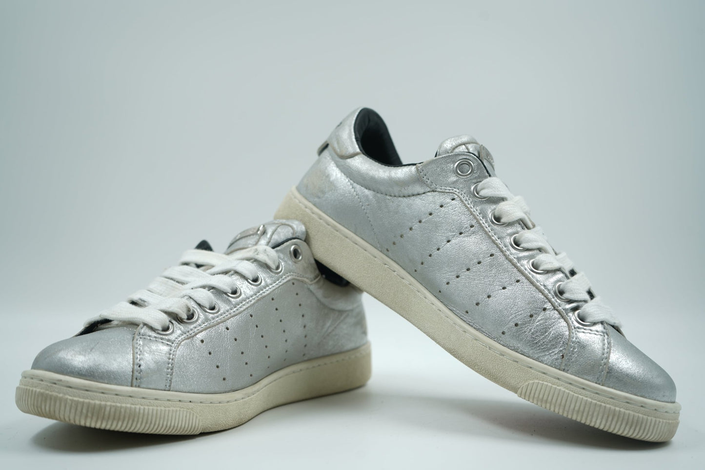 Dsquared2 Silver Low Top Sneakers - Dsquared2 - SecondPlace