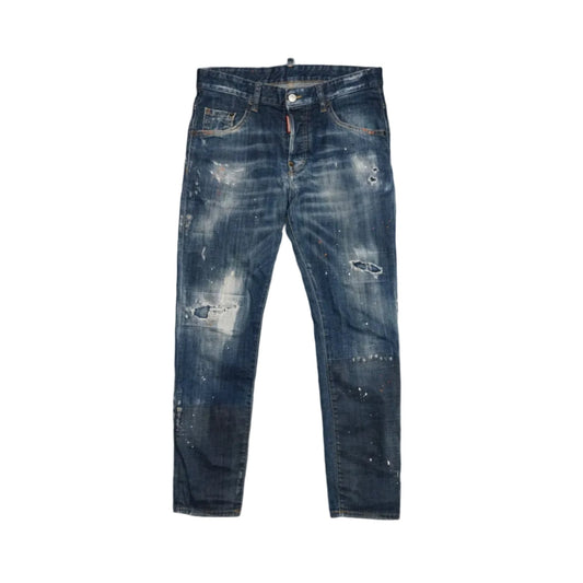 Dsquared2 Skater Jean Orange Stains Jeans - Dsquared2 - SecondPlace