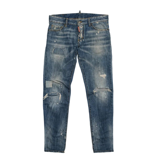 Dsquared2 Skater Jean Square Denim Patch Jeans - Dsquared2 - SecondPlace
