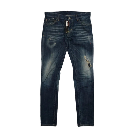 Dsquared2 Slim Jean Big Zipper Black Jeans - Dsquared2 - SecondPlace