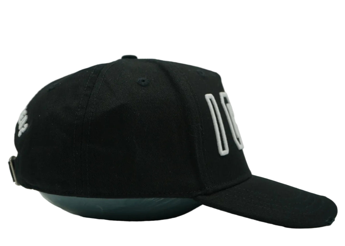 Dsquared2 White Text Icon Black Cap - Dsquared2 - SecondPlace