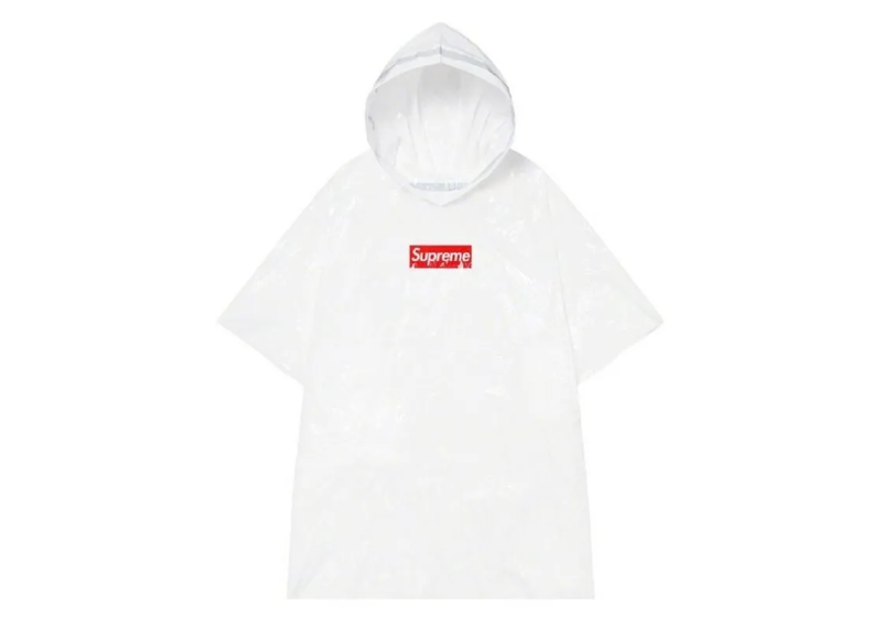 Supreme White Rain Poncho