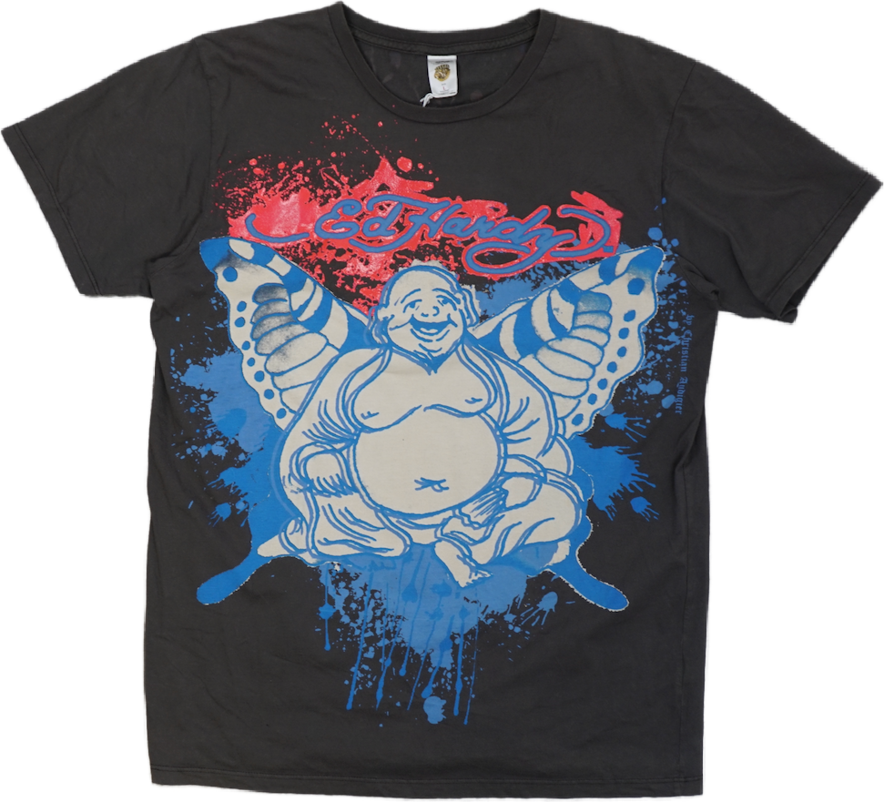 Ed Hardy Red Buddah Light Brown T-Shirt