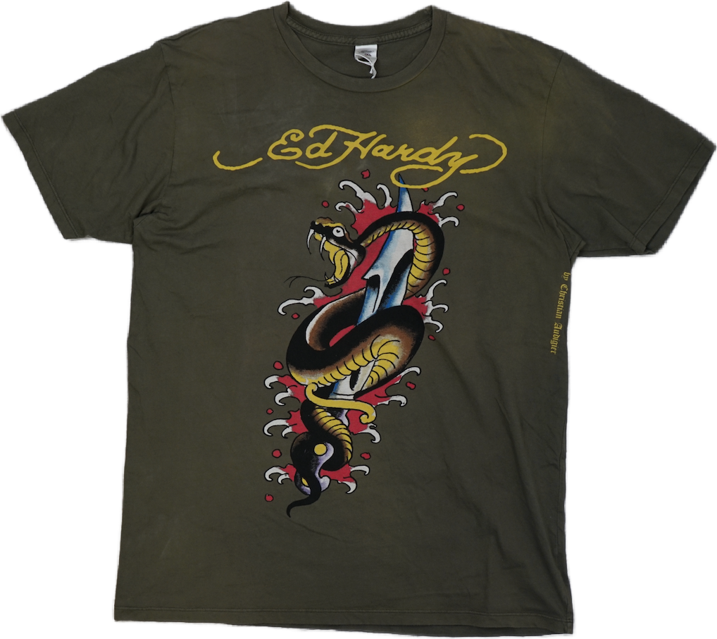 Ed Hardy Snake Green T-Shirt