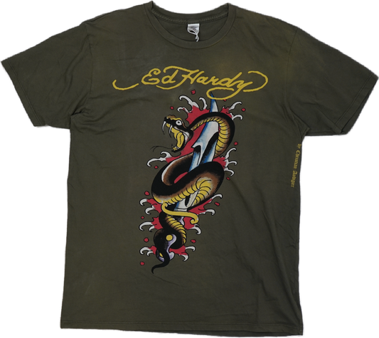 Ed Hardy Snake Green T-Shirt