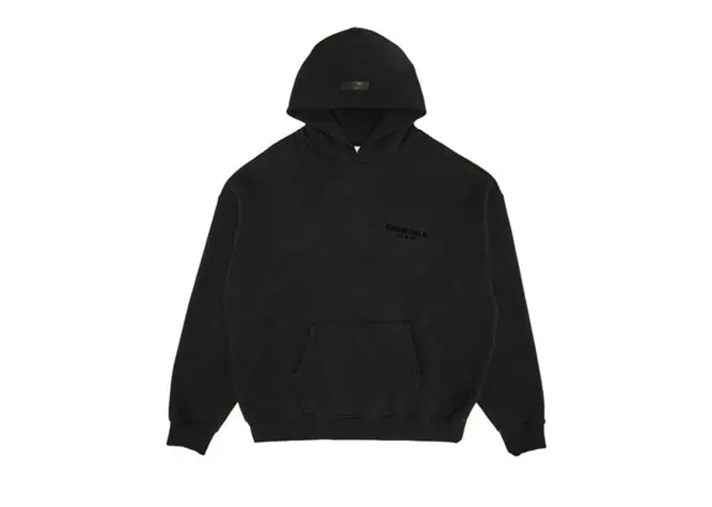 Essentials Stretch Limo Pullover Black Hoodie - Essentials - SecondPlace
