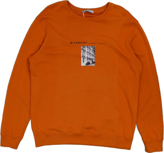 Givenchy Store Print Orange Crewneck