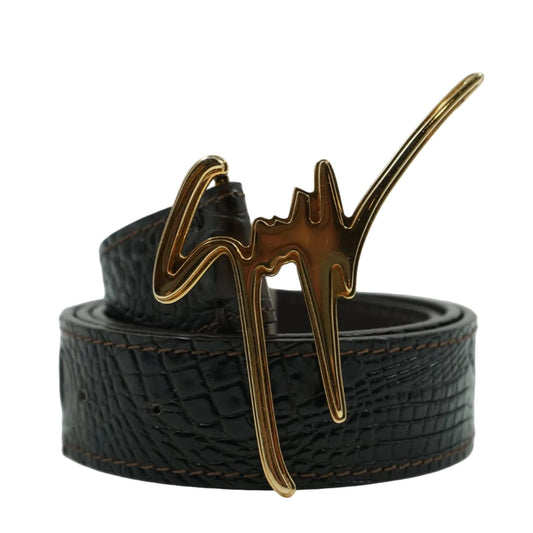 Giuseppe Zanotti Gold Buckle Crocodile Belt - Giuseppe Zanotti - SecondPlace