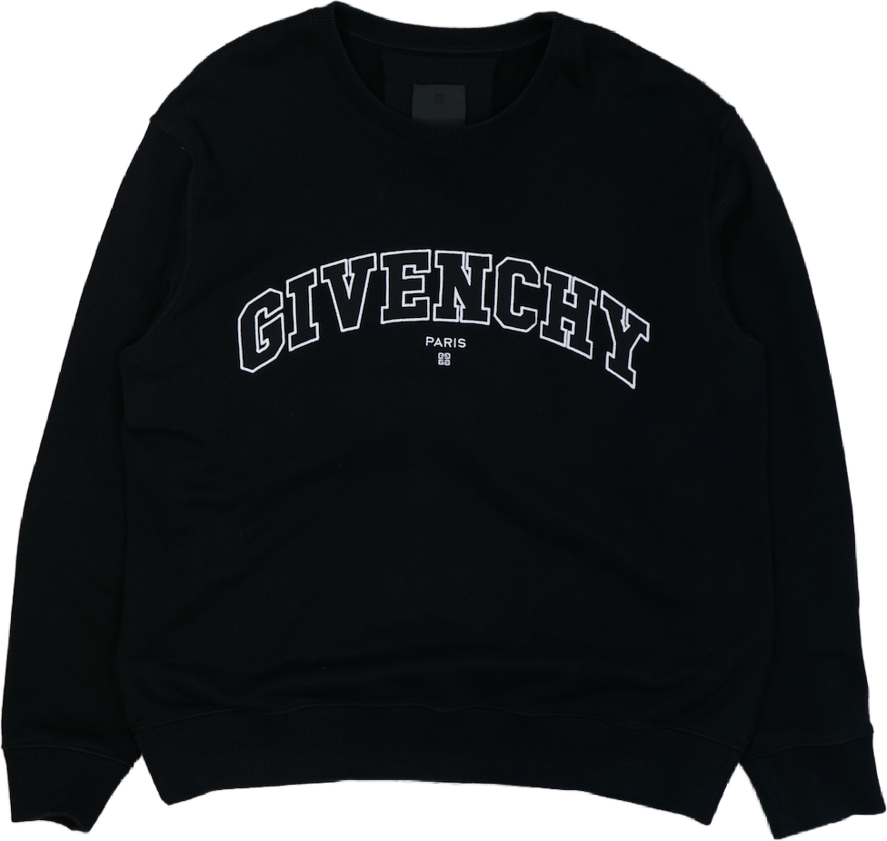 Givenchy Black Text Black Crewneck