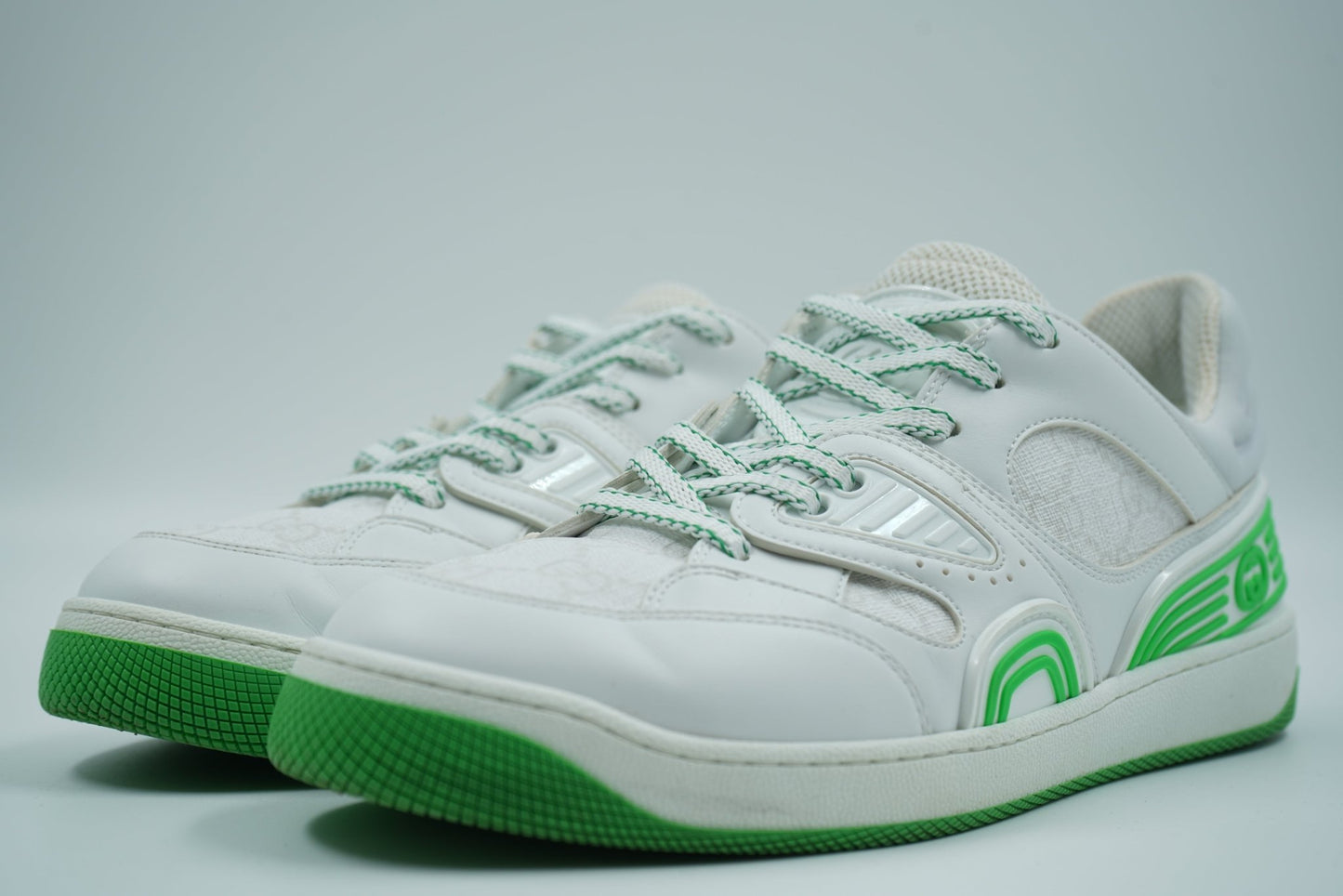 Gucci Basket Low White Demetra Green - Gucci - SecondPlace