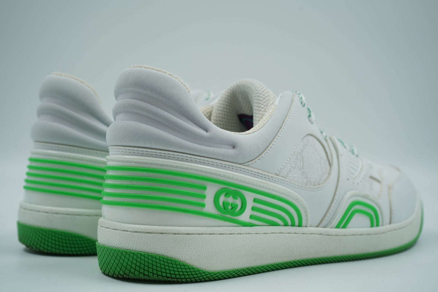 Gucci Basket Low White Demetra Green - Gucci - SecondPlace