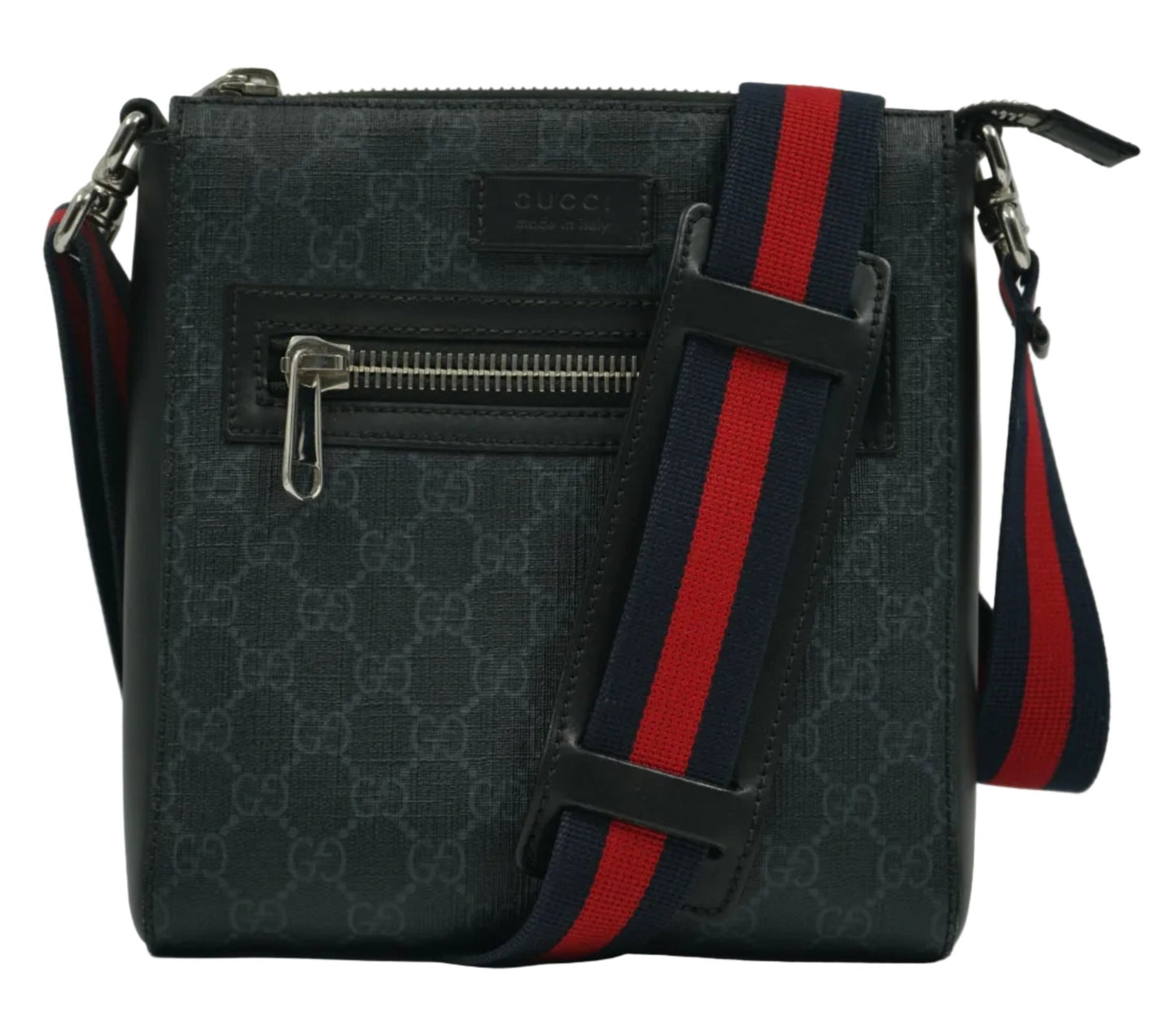 Gucci Black Canvas Logo Small Messenger Bag - Gucci - SecondPlace