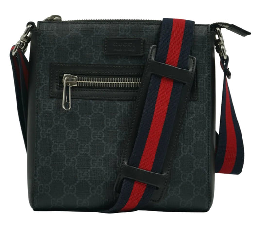 Gucci Black Canvas Logo Small Messenger Bag - Gucci - SecondPlace
