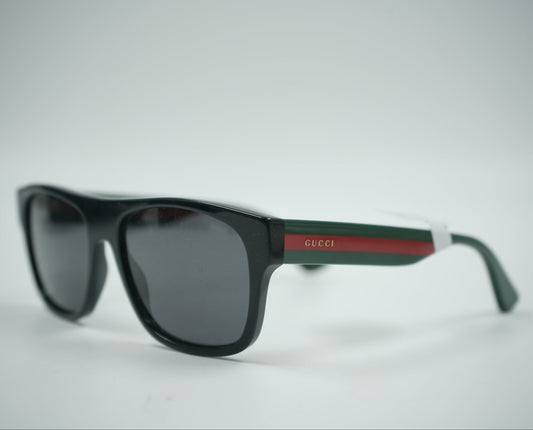 Gucci Black Square Frames Red/Green Sunglasses - Gucci - SecondPlace