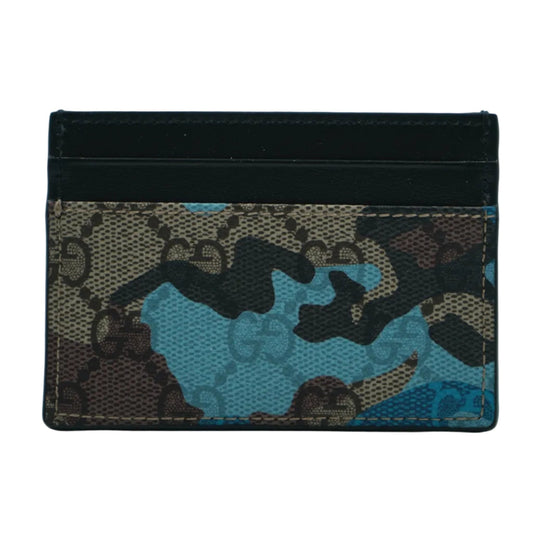 Gucci Blue/Black Camouflage GG Card Holder - Gucci - SecondPlace