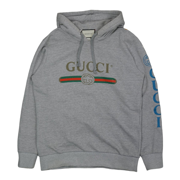 Gucci Dragon Embroidery Grey Hoodie