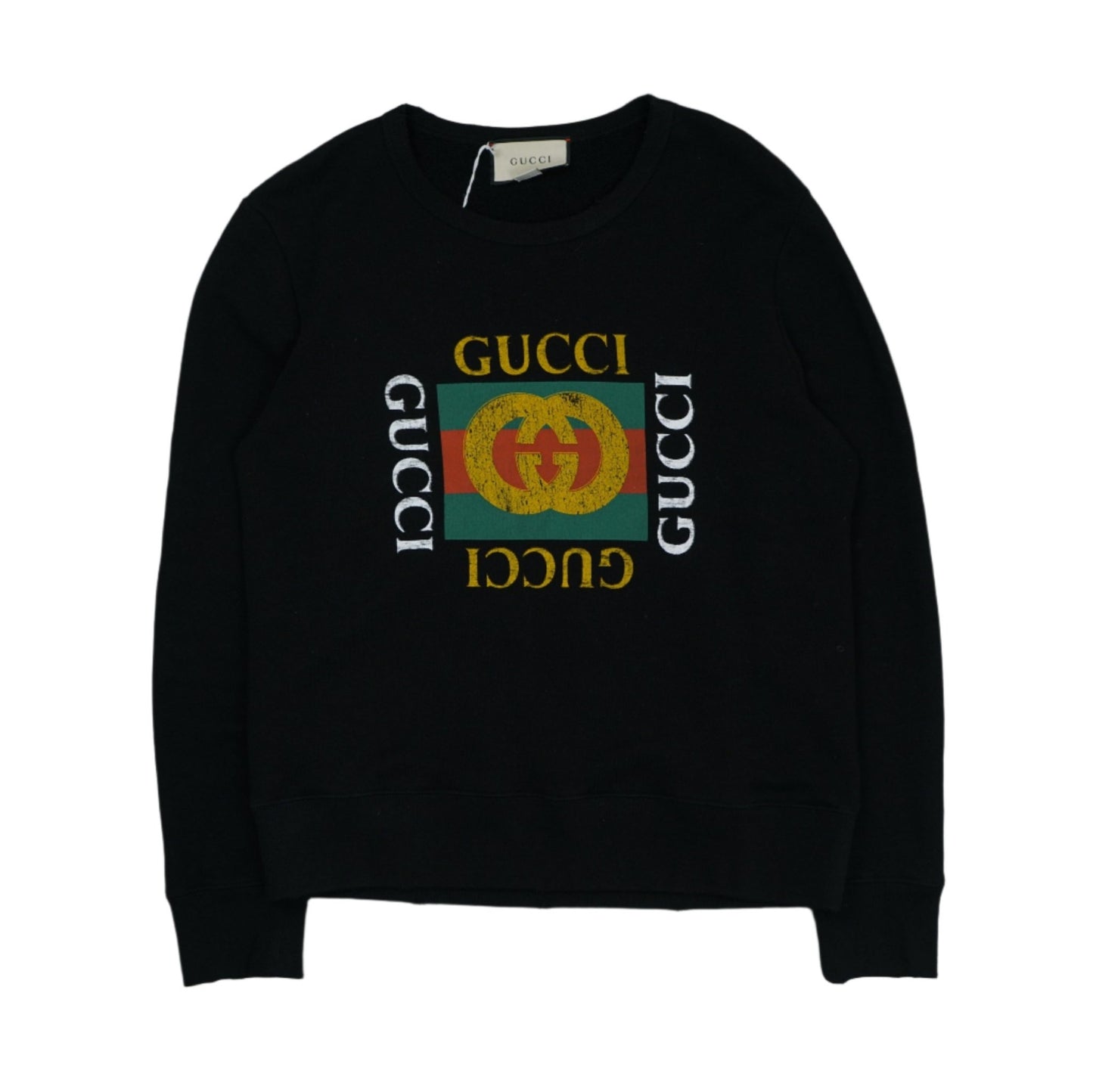 Gucci Fake Logo Black Crewneck - Gucci - SecondPlace