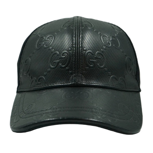 Gucci GG Embosed Black Baseball Hat - Gucci - SecondPlace